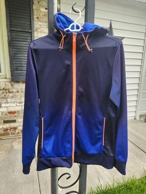 Vintage Lotto ITALIAN Sports Athletic JACKET Track SOCCER HOMBRE Black Blue SMAL
